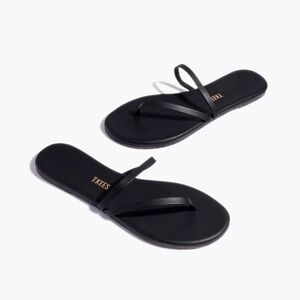 Tkees Sarit black leather sandal, size 8, EUC